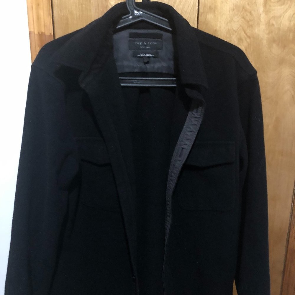 SZ L Rag & Bone Principle Wool-Blend Shirt Jacket
